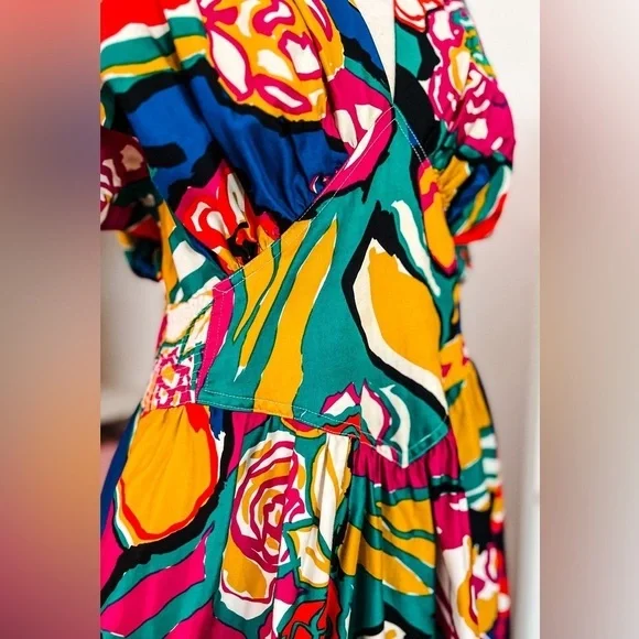 RARE Floral Vintage Dress - Pierre Cardin - Picture 4 of 9